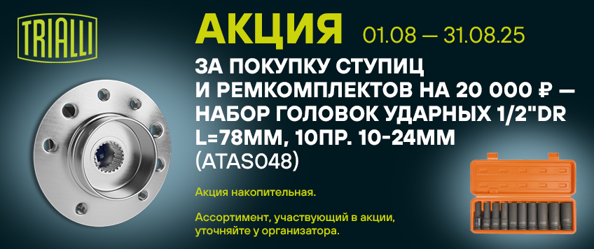 Акция TRIALLI. Набор головок ударных в подарок