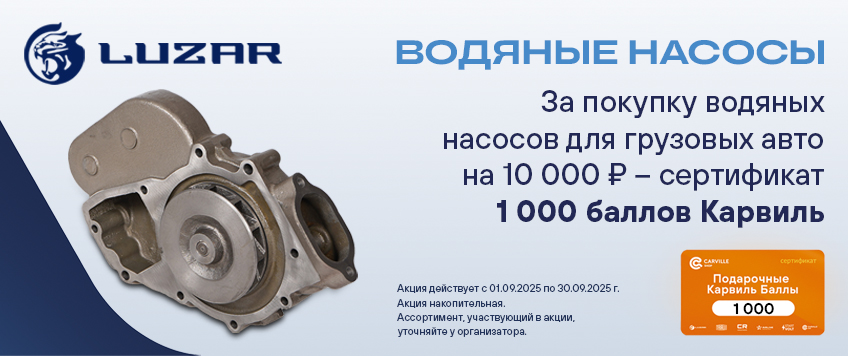 Акция LUZAR. Сертификат 1000 баллов Карвиль в подарок