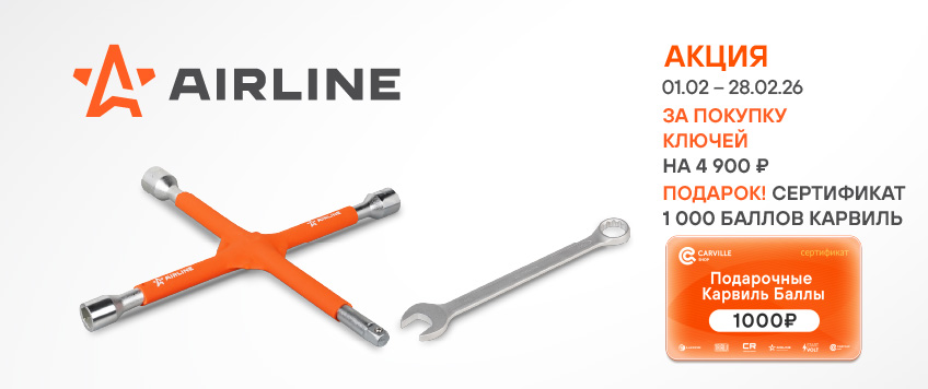 Акция AIRLINE. Сертификат 1000 баллов КарвильШоп в подарок