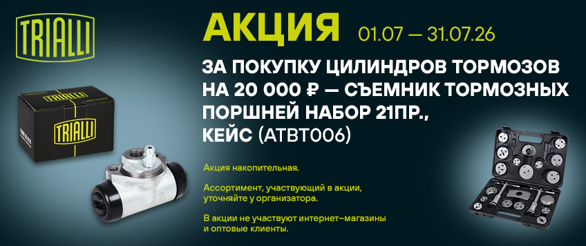 Акция TRIALLI. Съемник тормозных поршней набор в подарок