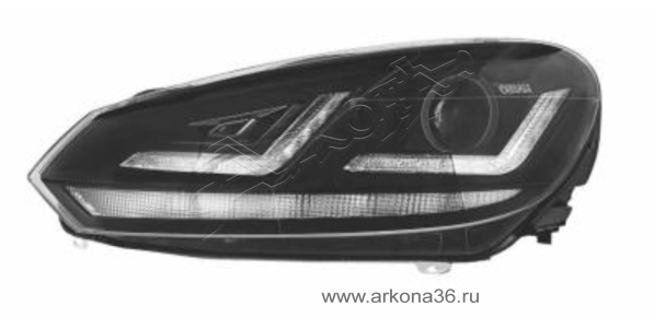 Блок-фара LEDriving XENARC black – Black – для VW Golf 6 с кузовом черного цвета