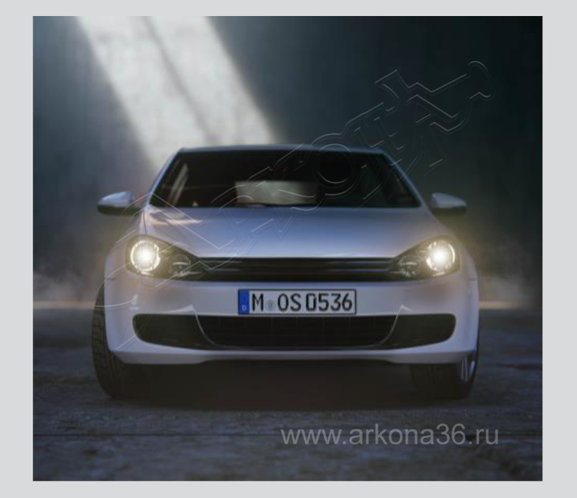 Блок-фара LEDriving XENARC в корпусе Chrome – с «хромированным» покрытием для автомобилей белого цвета VW Golf  6 до установки