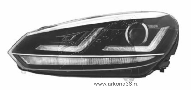Блок-фара LEDriving XENARC в корпусе Chrome – с «хромированным» покрытием для автомобилей белого цвета VW Golf  6