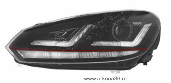 Блок-фара LEDriving XENARC GTI – в корпусе с красной полосой для модификации Golf GTI