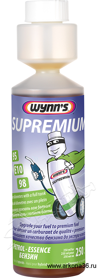 supremium wynns 250ml w22810 Улучшающая присадка в бензин акция зимняя для магазинов и СТО